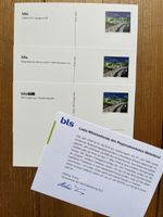 3 BLS Jubiläumsbriefmarken inkl. Karten (2006)