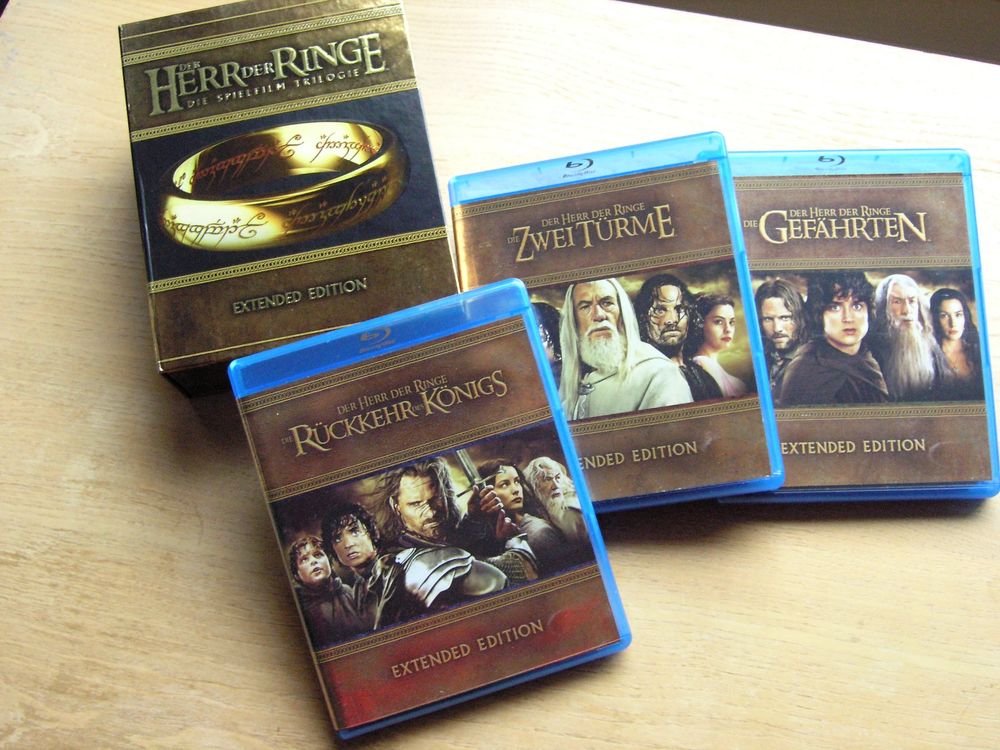 Herr Der Ringe And Hobbit Extendend Bluray Trilogien Kaufen Auf Ricardo