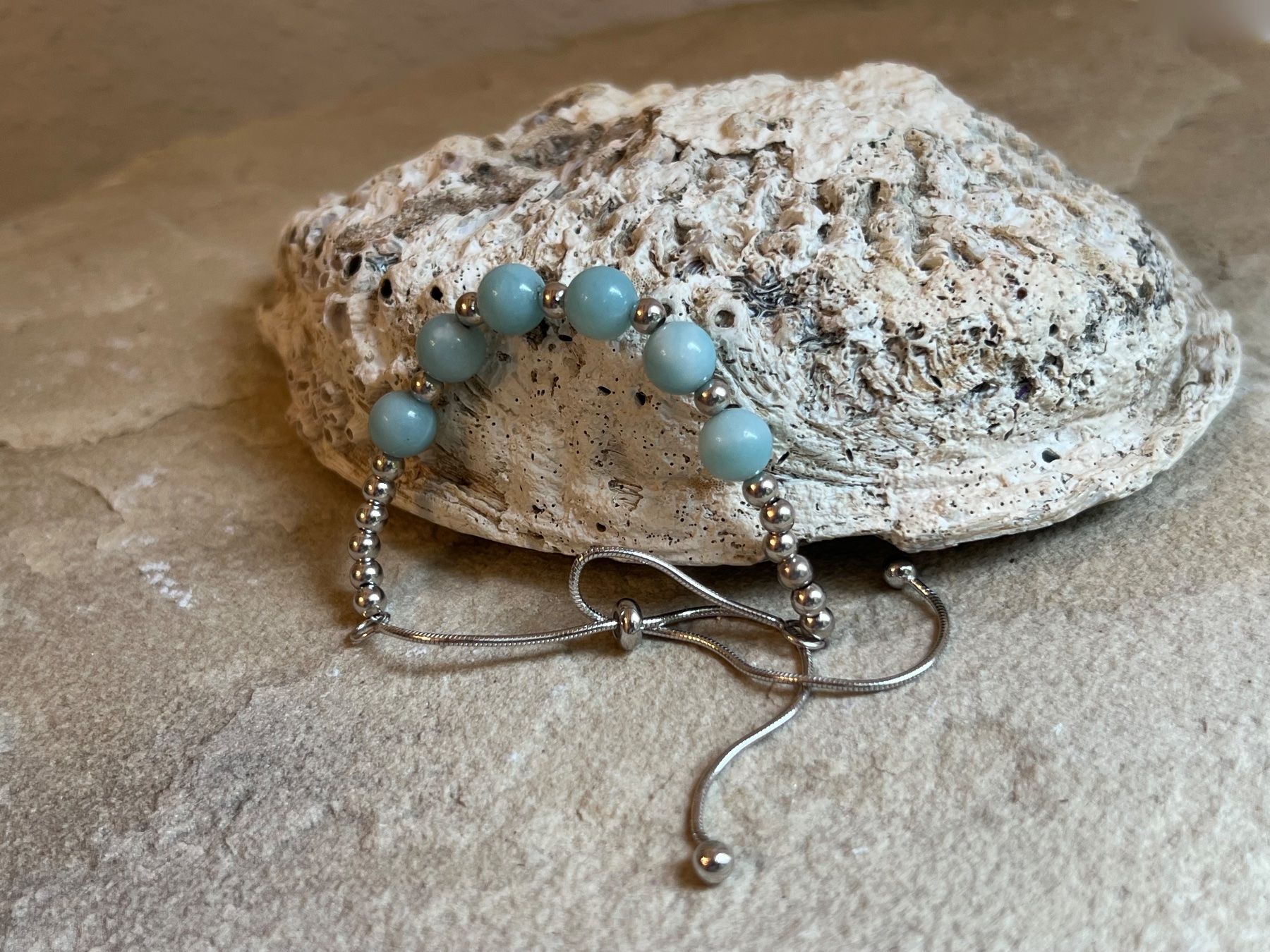 Armbänder & -reifen: Armketteli 925 Silber Amazonit Kugeln und Silberkugeln – Neu (gemäss Beschreibung) aus Bern von Jiffy 2