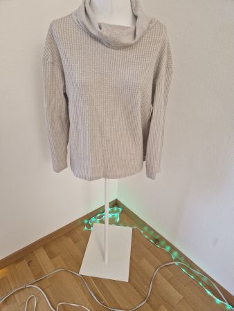 Kuscheliger Damenpullover, Gerippt, Rollkragen, Gr. L