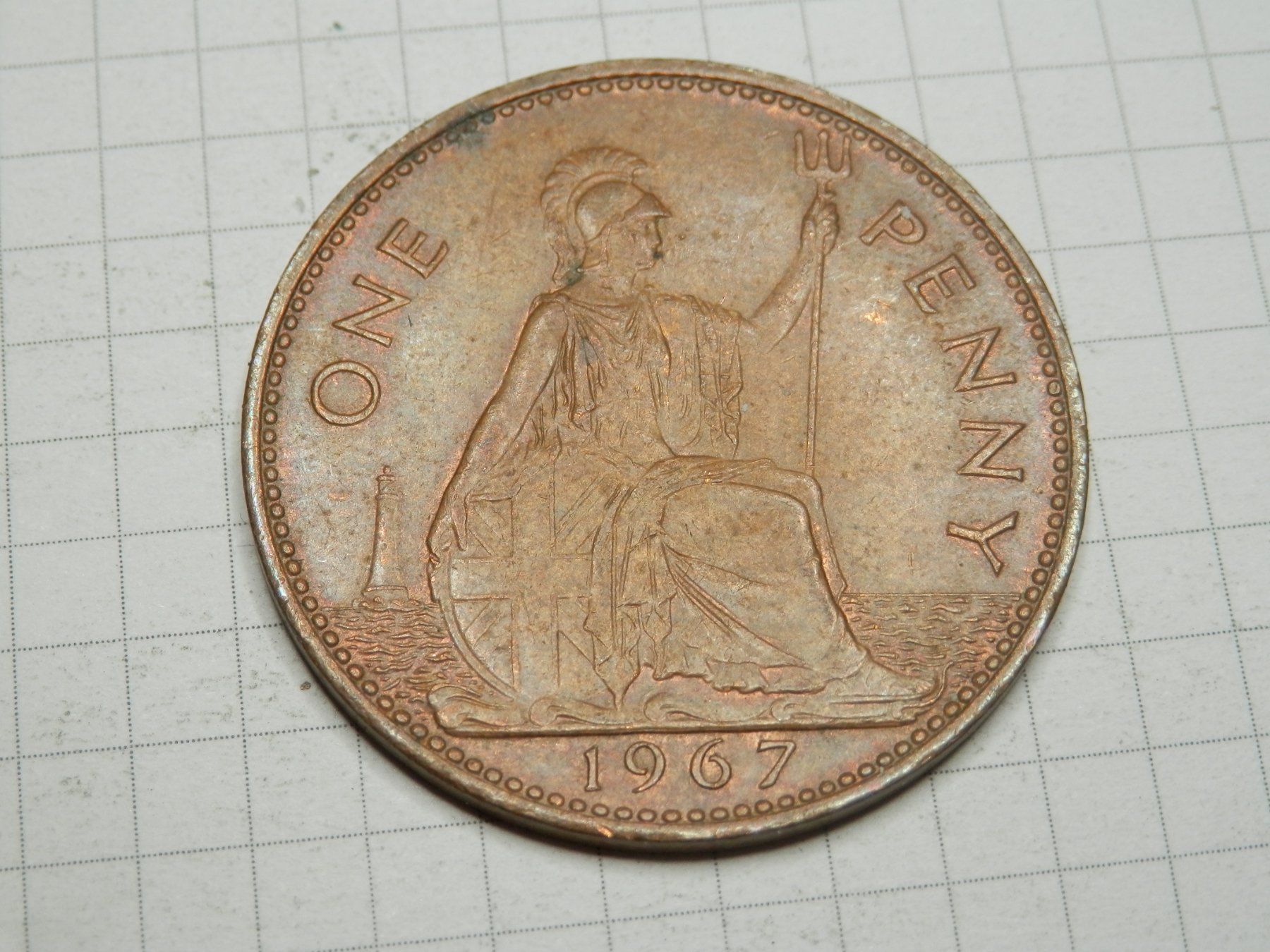 Alle Münzen: Großbritannien 1 Penny, 1967 – Gebraucht aus Weiach von weiach81