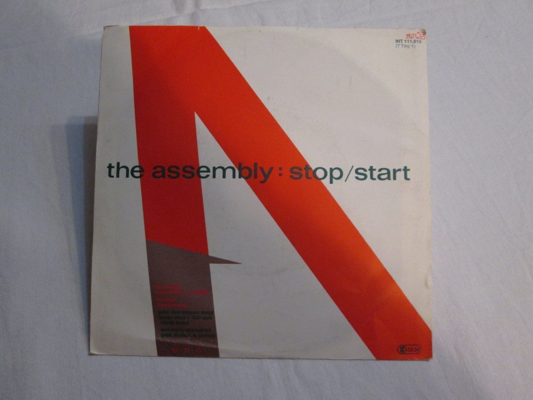 Schallplatten: Vinyle The Assembly Never Never 45t 1985 – Gebraucht aus La Chaux-de-Fonds von Marteaux 3