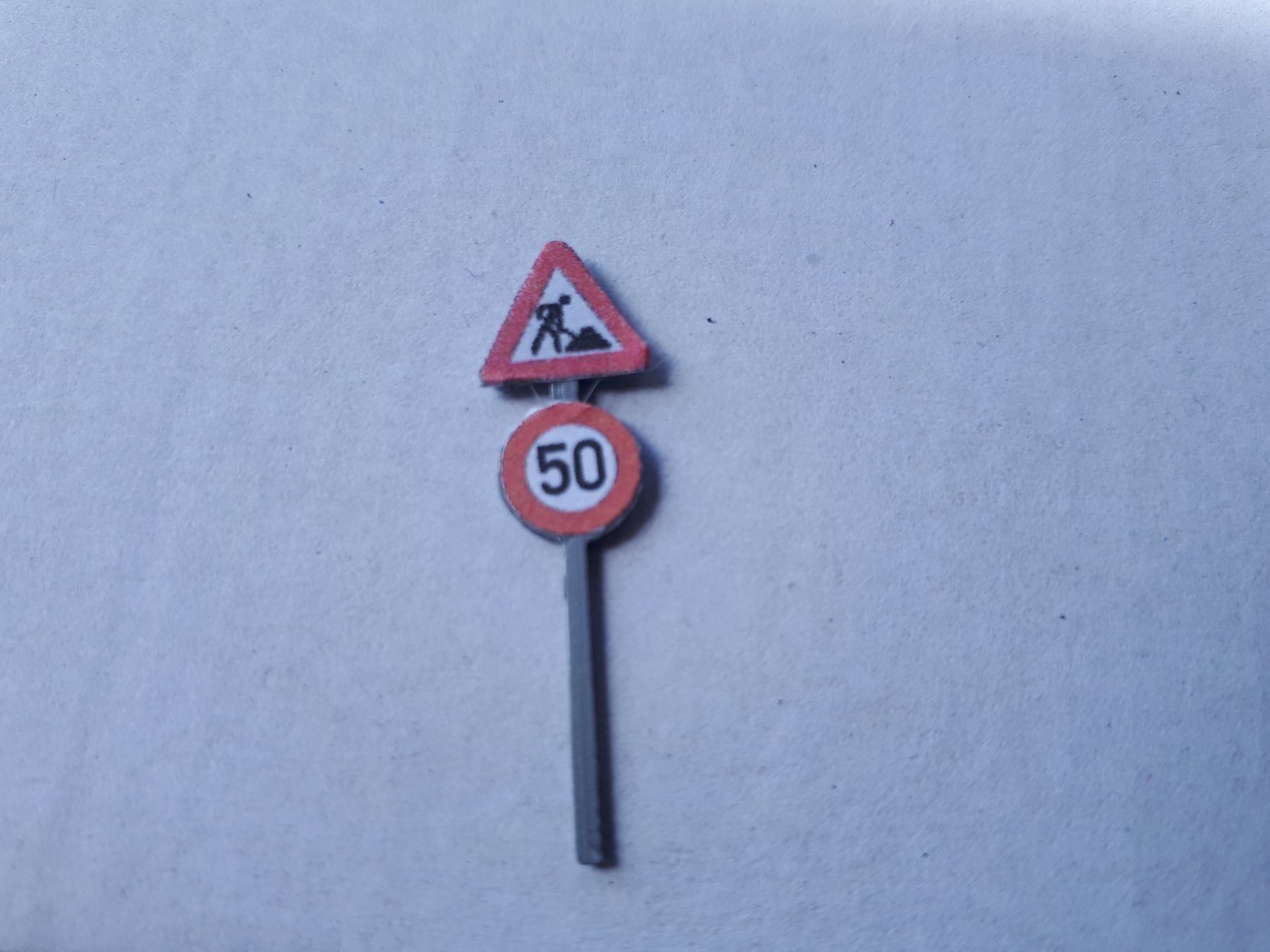 Accessori: Baustelleschild mit Tempolimite 50 H0 – Nuovo (secondo la descrizione) da Büren zum Hof venduto da tigerkatze28