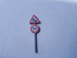 Baustelleschild mit Tempolimite 50 H0