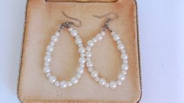 Créoles gouttes en perles vintage!