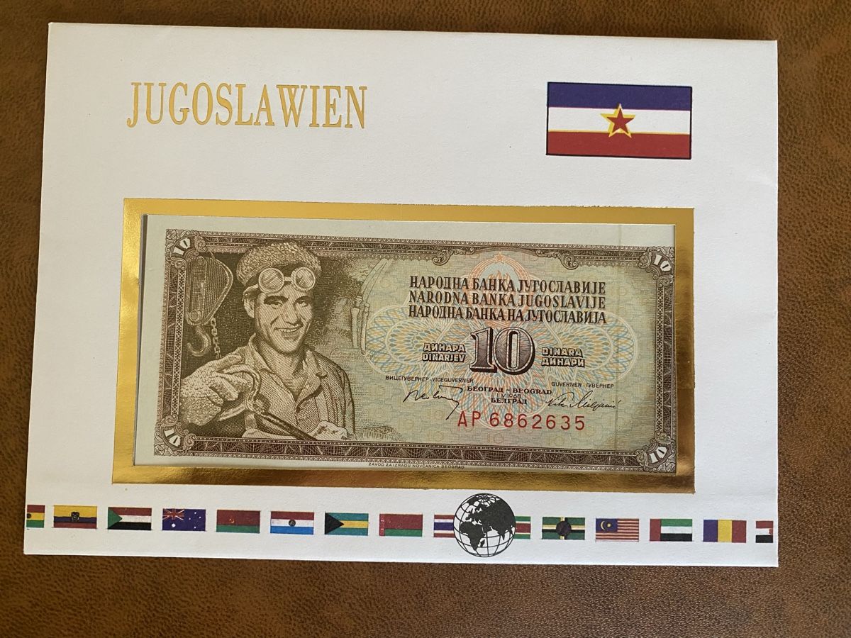 Billets de banque: Jugoslawien 10 Dinara Banknote – Neuf avec emballage d'origine à Thörishaus par luc_nsv9