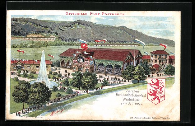 Ansichtskarten: Litho Winterthur, Das Zürcher Kantonals – Gebraucht aus Berlin von bartko-reher