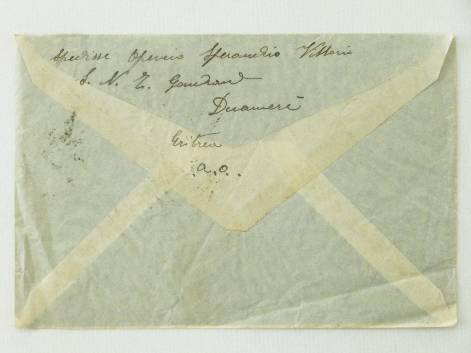 Alle Briefmarken: ITALIEN - ERITREA // Luftpost Brief 1936 gest. ASMARA – Gebraucht aus Uster von schepus23 2