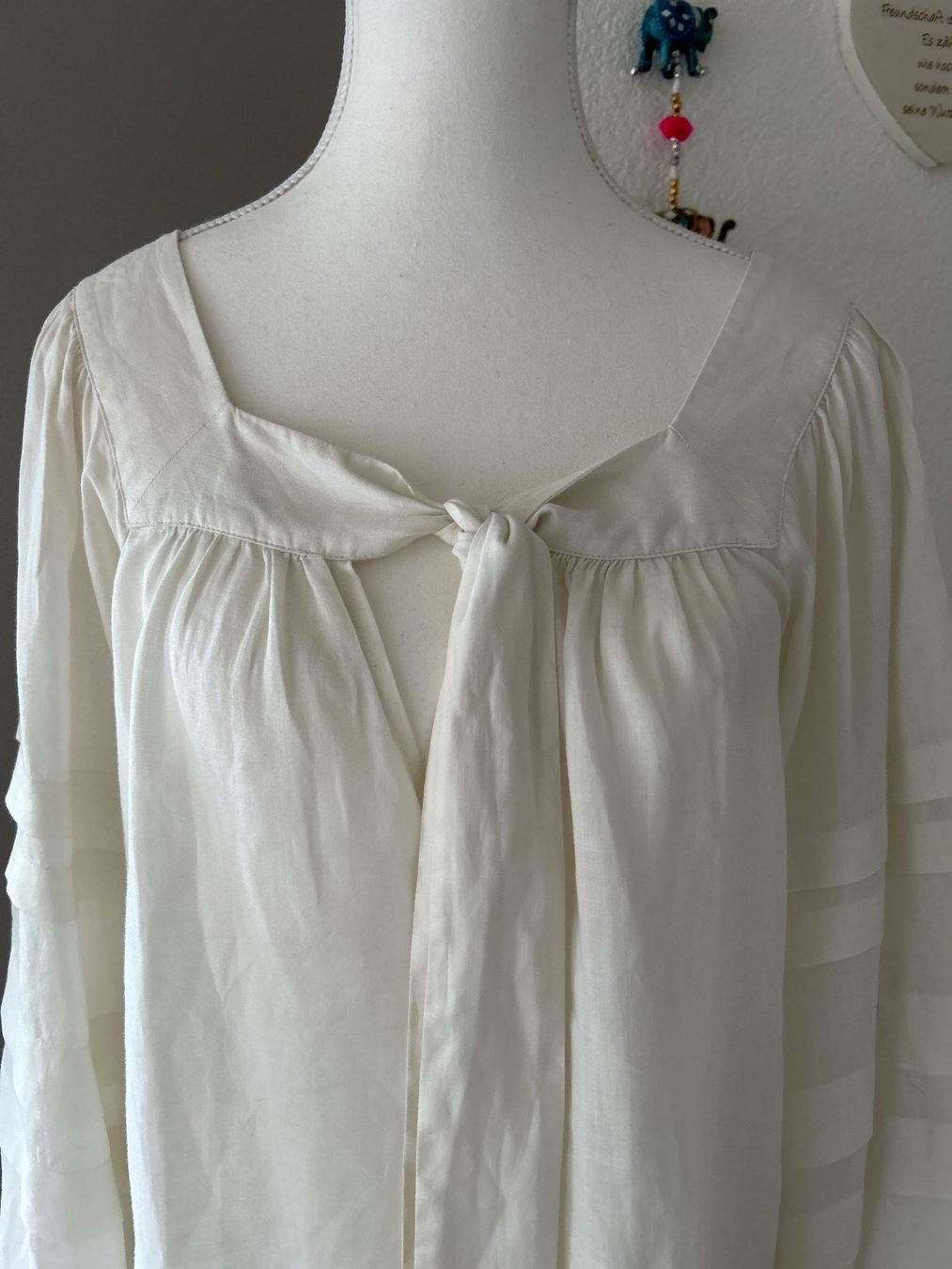 Camicette: Schickes langarm  Blusenshirt cremefarbig – Usato da Brunnen venduto da Nala2929 2