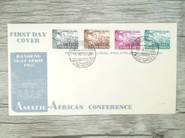 TR73 Enveloppe + Timbre Indonesie 1955