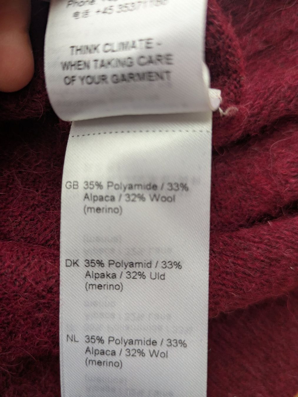Samsøe Samsøe Maglioni & Felpe: Samsoe Samsoe Wolle-Strickpullover, Gr. M in Weinrot – Usato da Birmensdorf ZH venduto da elz_6ccw 3