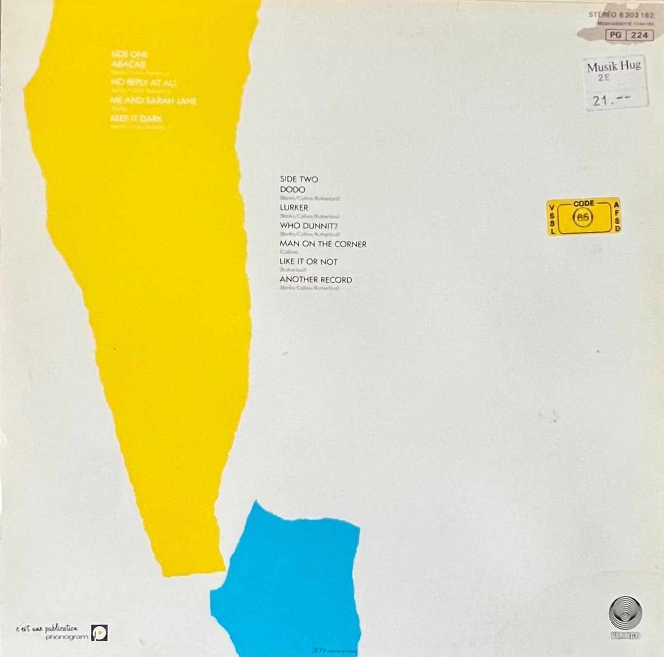 Schallplatten: GENESIS  -  abacab /  Vinyl - LP – Gebraucht aus Horw von Belowzero0 1