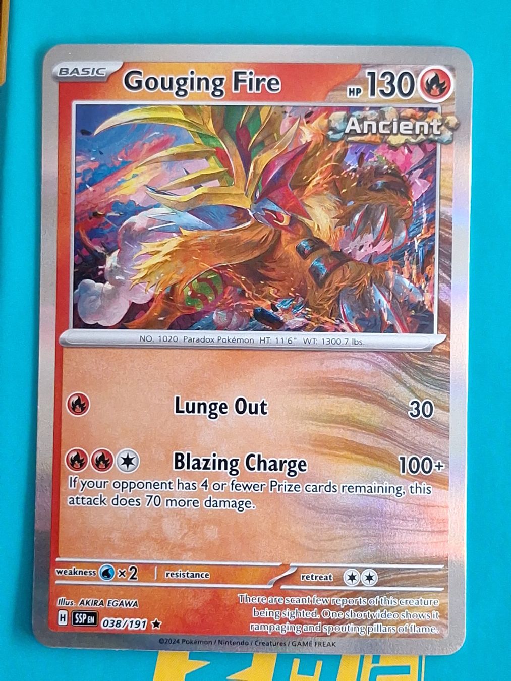 Pokémon Carte collezionabili: Gouging Fire Holo - Pokemon Surging Sparks – Usato da Altstätten SG venduto da GGsGameshop