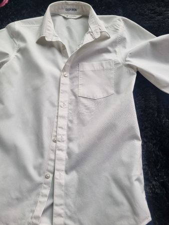 H&M Kinder Hemd, Gr. 140, weiss, Easy Iron - Top Zustand!