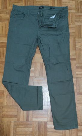 Pantalon slim vert-olive C&A W38 L32