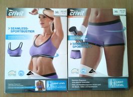 Crivit Sport Set: Bustier + Panty, Seamless, Gr. M, Neu!