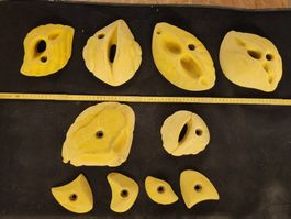 Klettergriffe + Tritte, BleauStone, gelb, div. Grössen