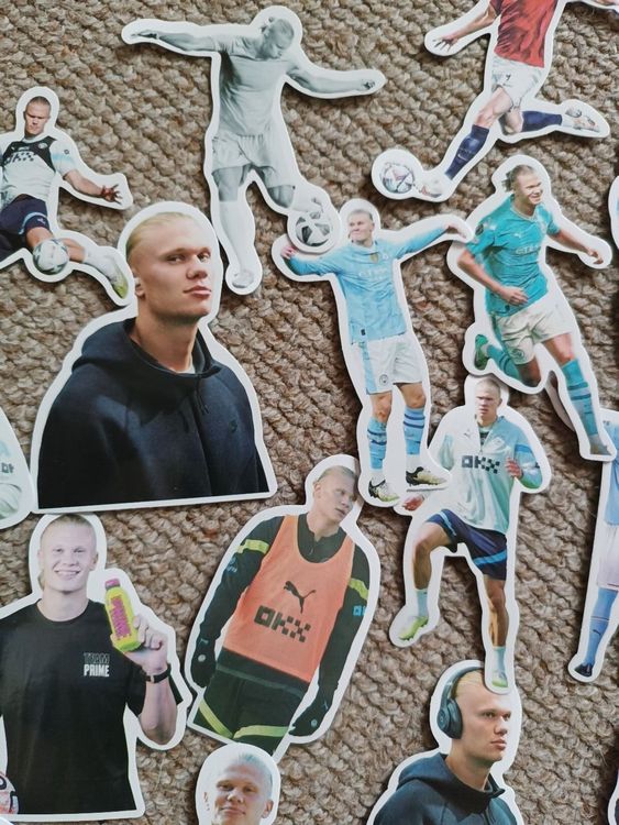 Grosses Erling Haaland Sticker Set Manchester City u.a (Neu und ...