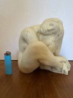 Skulptur, Frauenfigur, Steinfigur, Vintage 21x19 cm (2.7 Kg)