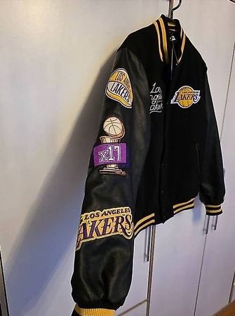 New Era Los Angelas Lakers bomberjacke (Leder) S-M (ORGINAL)