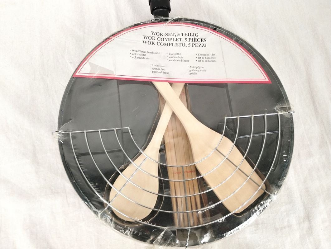 Migros Pfannen: WOK-SET 5-teilig – Neu (gemäss Beschreibung) aus Schübelbach von Restwert_Schubelbach 2