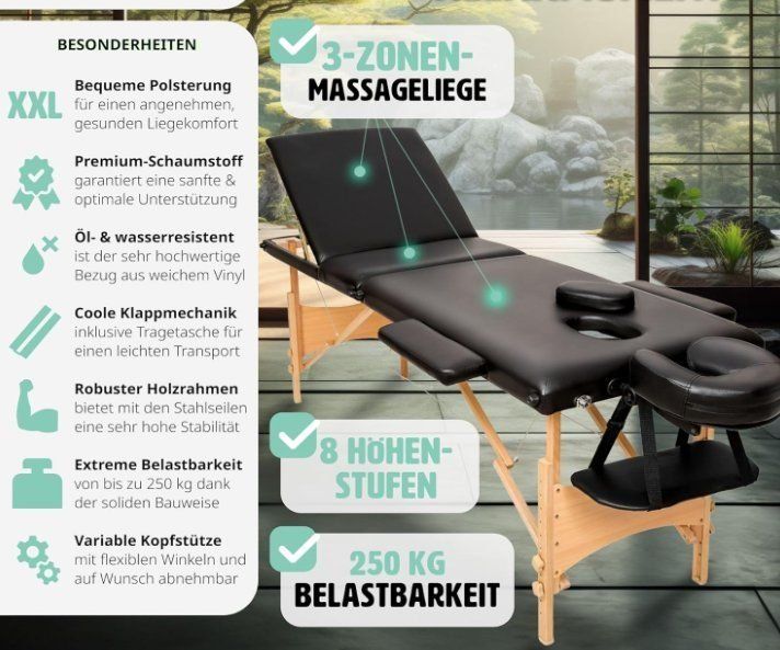 Liegen & Liegestühle: Mobile Massageliege 3 Zonen klappbar höhenverstellbar SOFIA – Neu und originalverpackt aus Lachen SZ von sw3zzy 2