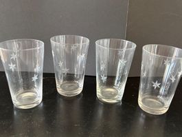 Weissweingläser Vintage Mid Century Atomic Starburst
