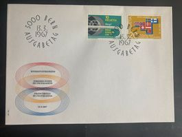 Schweiz 1967 Ersttagsbrief Satz Werbepostmarken Frühjahr