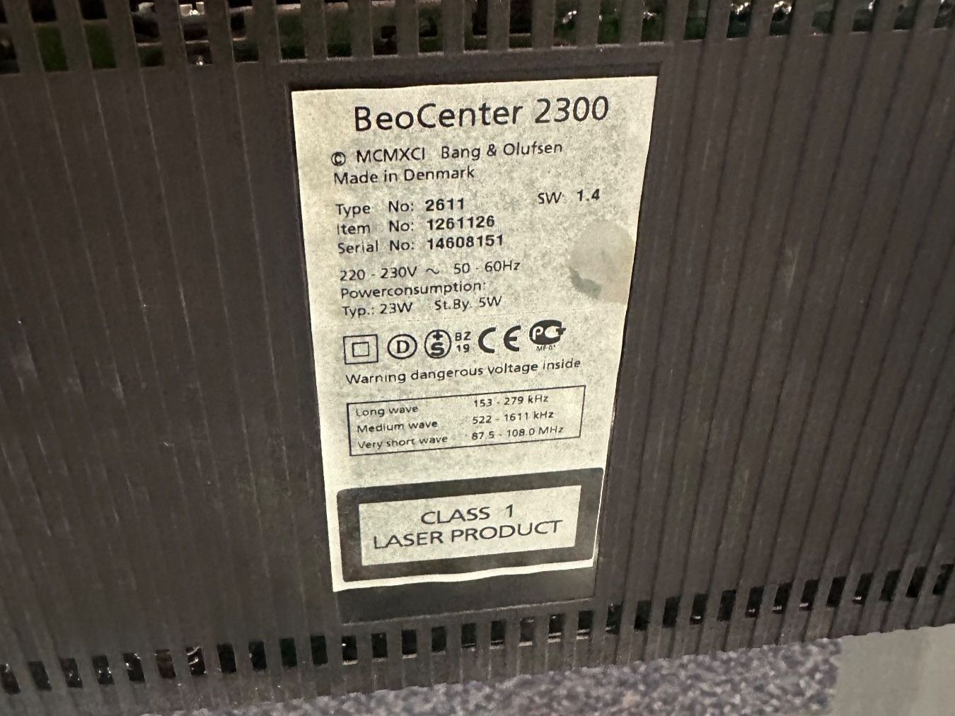 Bang & Olufsen Sistemi audio & multimediali: Bang & Olufsen BeoCenter 2300 – Difettoso da Aarau venduto da Bollaar 4