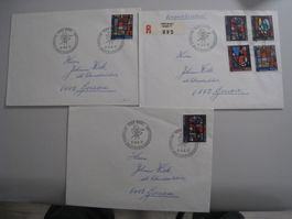 Gersau   3x Briefe Briefmarkenausstellung Basel 1971