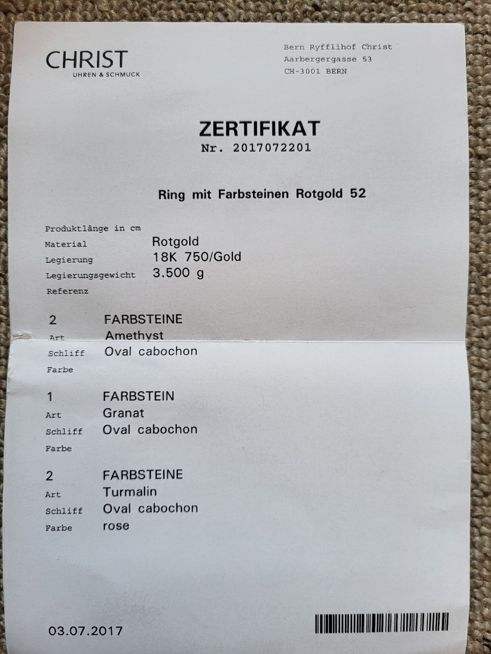 Christ Anelli: Ring mit Farbsteinen – Nuovo (secondo la descrizione) da Zweisimmen venduto da Adorable 3