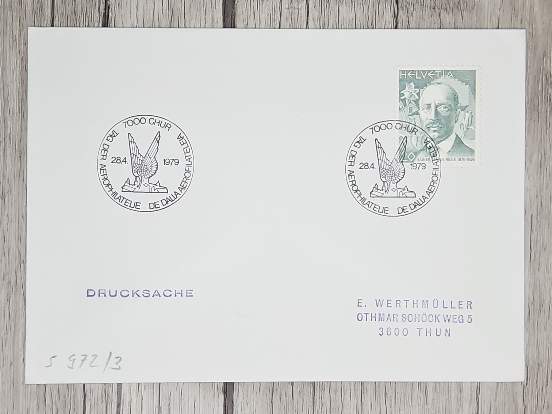 Tutti i francobolli: CL09 Enveloppe + Timbre Suisse 1979 – Usato da Cousset venduto da Patrick_Collections