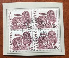 4 er Block Nr.602 mit Papier Stempel Bern   
