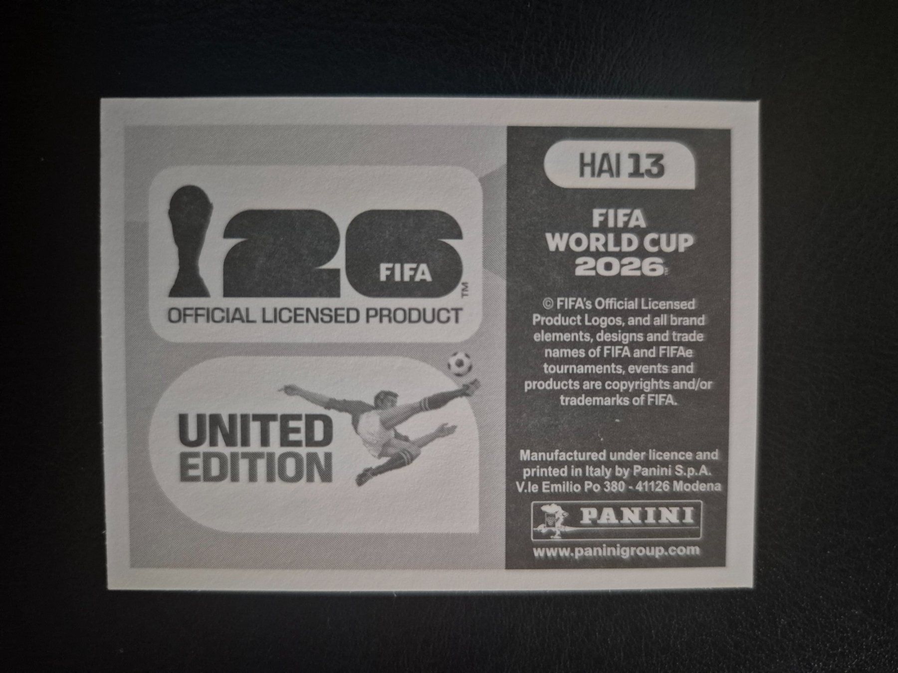 Panini Carte collezionabili: Panini WM 26 HAI 13 – Nuovo (secondo la descrizione) da Rorschacherberg venduto da AJ3108 1