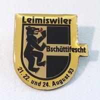 AA165 - Pin Gemeindewappen Leimiswiler Bschüttifescht 1993