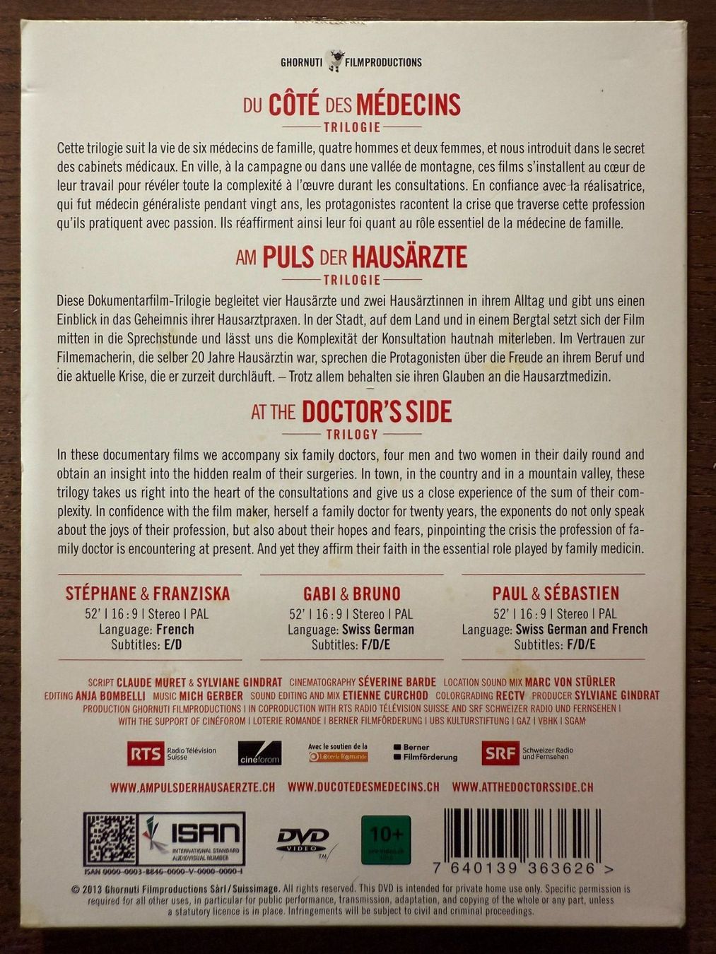 Tutti i DVDs: Du côté des médecins – Usato da Zürich venduto da FilmFreunde 1