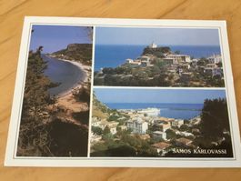 Samos, Griechenland, Ansichtskarte, Karlosassi, 1988