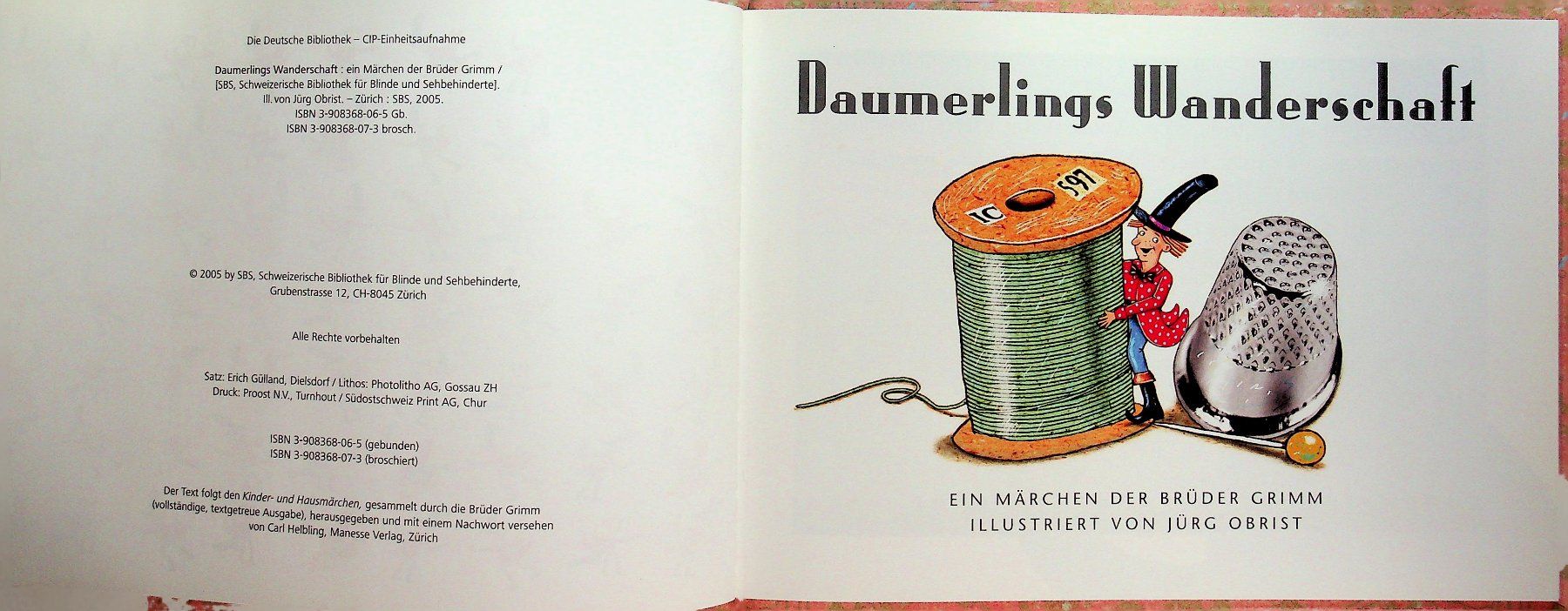 Libri: Brüder Grimm: Daumerlings Wanderschaft Jürg Obrist – Usato da Reitnau venduto da Zaomir 3