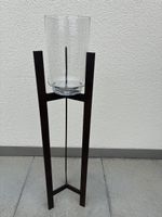 Windlicht mit Ständer, Metall/Glas, neuwertig, Deko 47