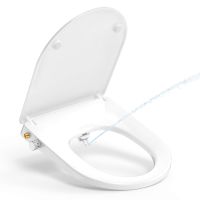 WC Sitz Dusch WC Bidet D Form Doppeldüse Absenkautomatik