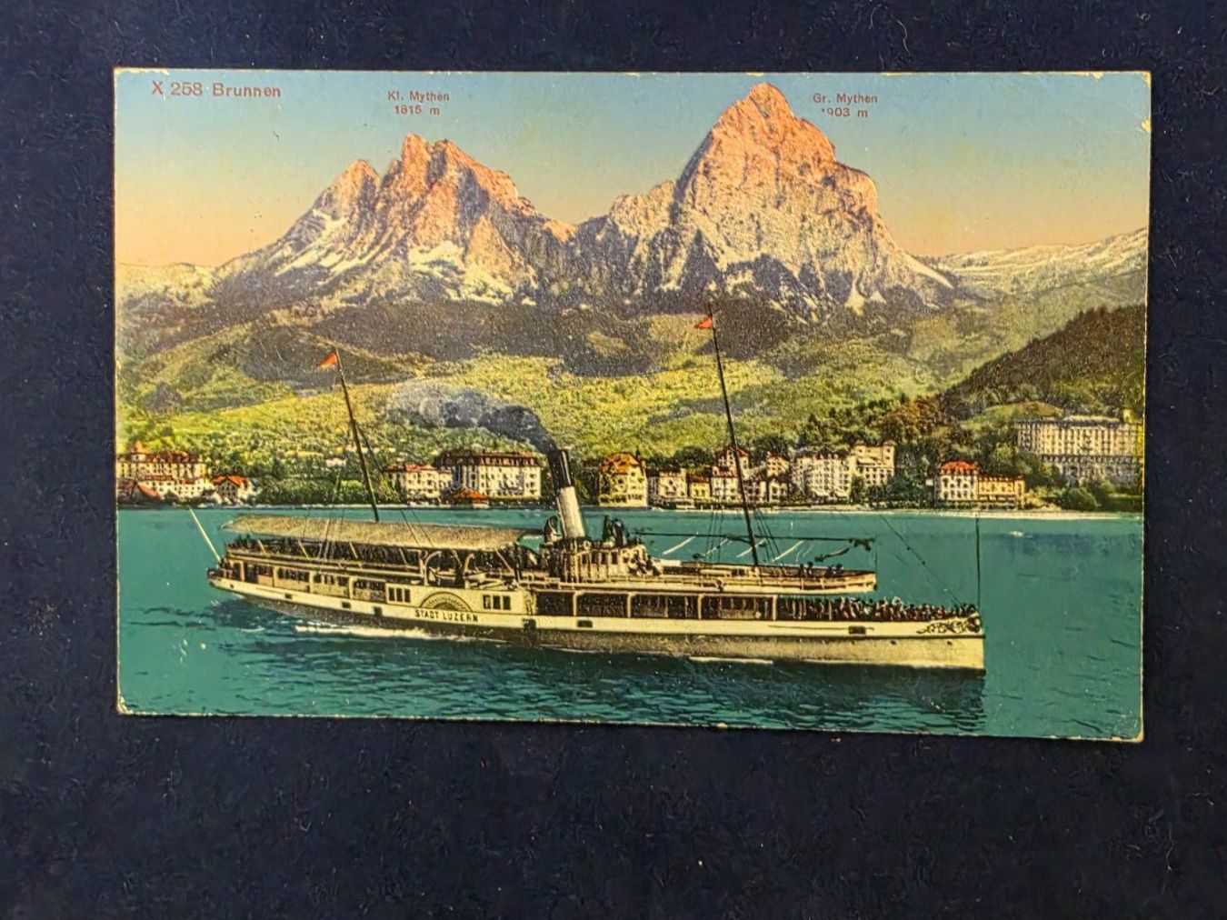 Cartoline postali: Dampfschiff Stadt Luzern 1927 – Usato da Wald AR venduto da Bwaldy