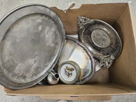 Rund 5 Kilo Silber Zinn oder versilbert Konvolut Lot