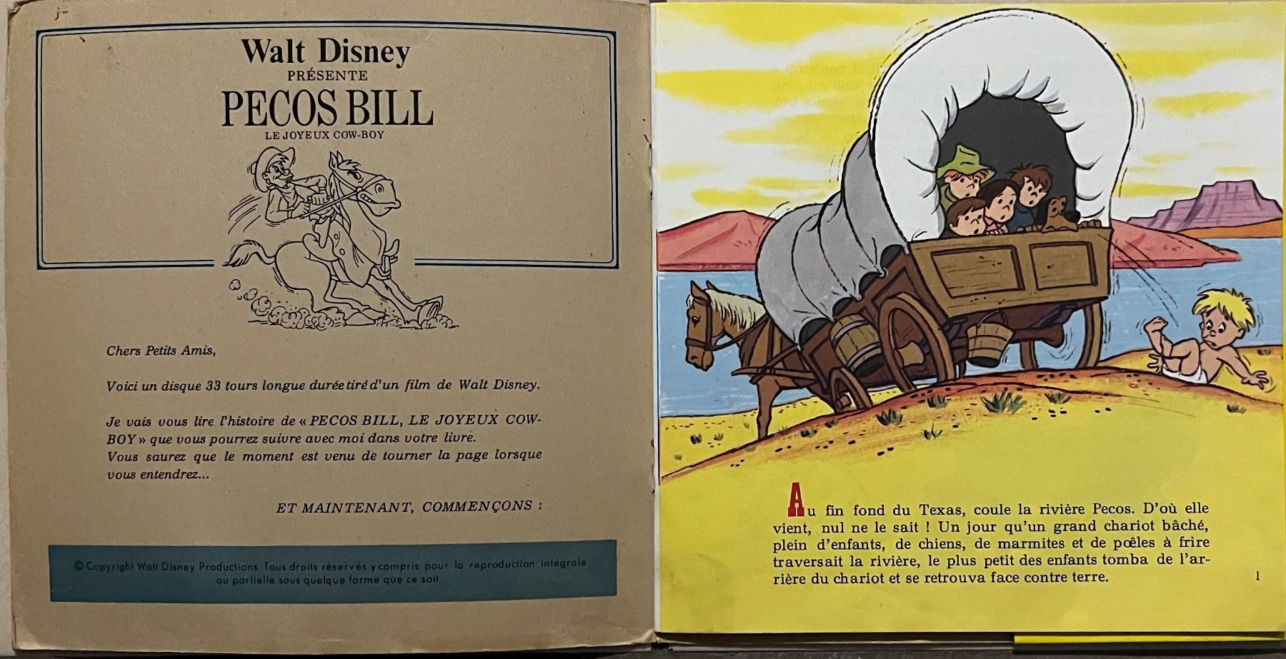 Dischi in vinile: WALT DISNEY - PECOS BILL – Usato da Bussigny venduto da vinyl-pas-cher 1