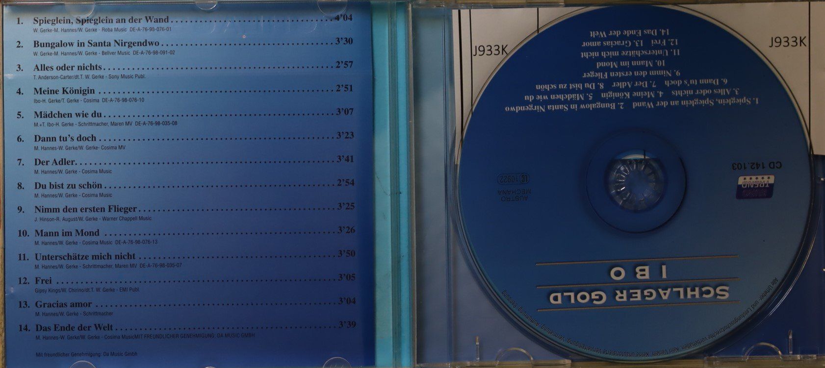 CDs: Schlager Gold IBO – Alles oder Nichts – D'occasion à Luzern par CONTENTI 1