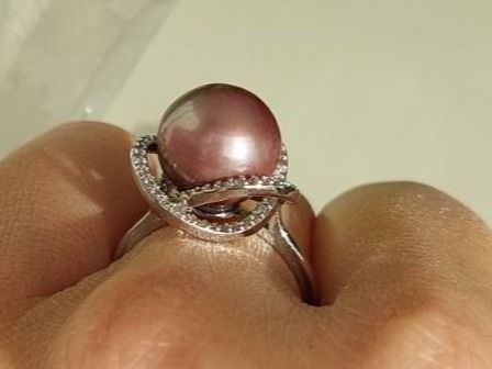 Perle (finte): Traumhaftelila Echte Edison Süsswasserperle Ring – Nuovo (secondo la descrizione) da St. Gallen venduto da Ammora 3