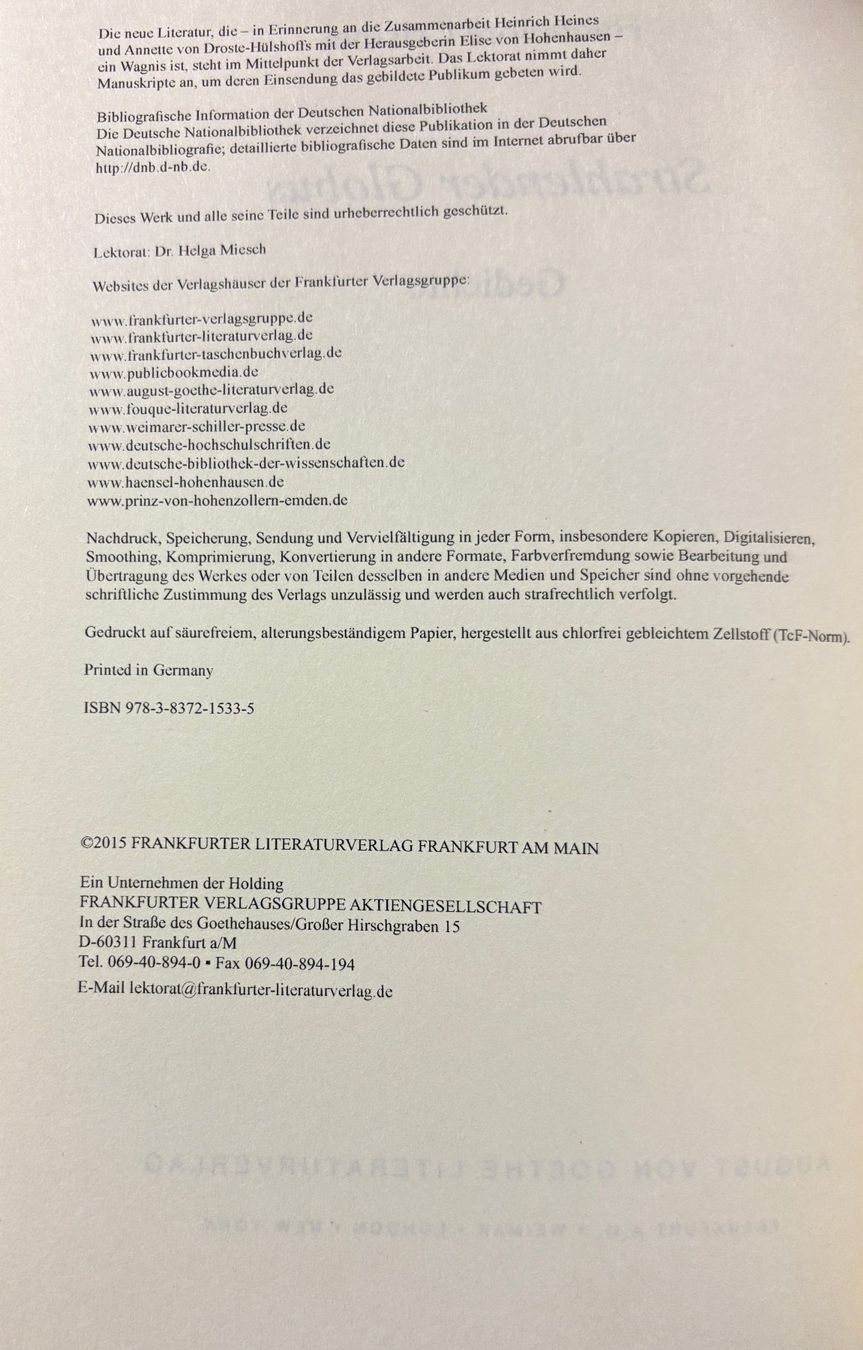 Libri: Crisinel Hannelore, Strahlender Globus - Gedichte – Nuovo (secondo la descrizione) da Sarnen venduto da Livres 2
