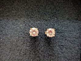 Silver Earrings Studs Cubic Zirconia