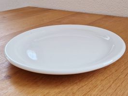 Kuchenteller / Teller rund,weiss,schwer