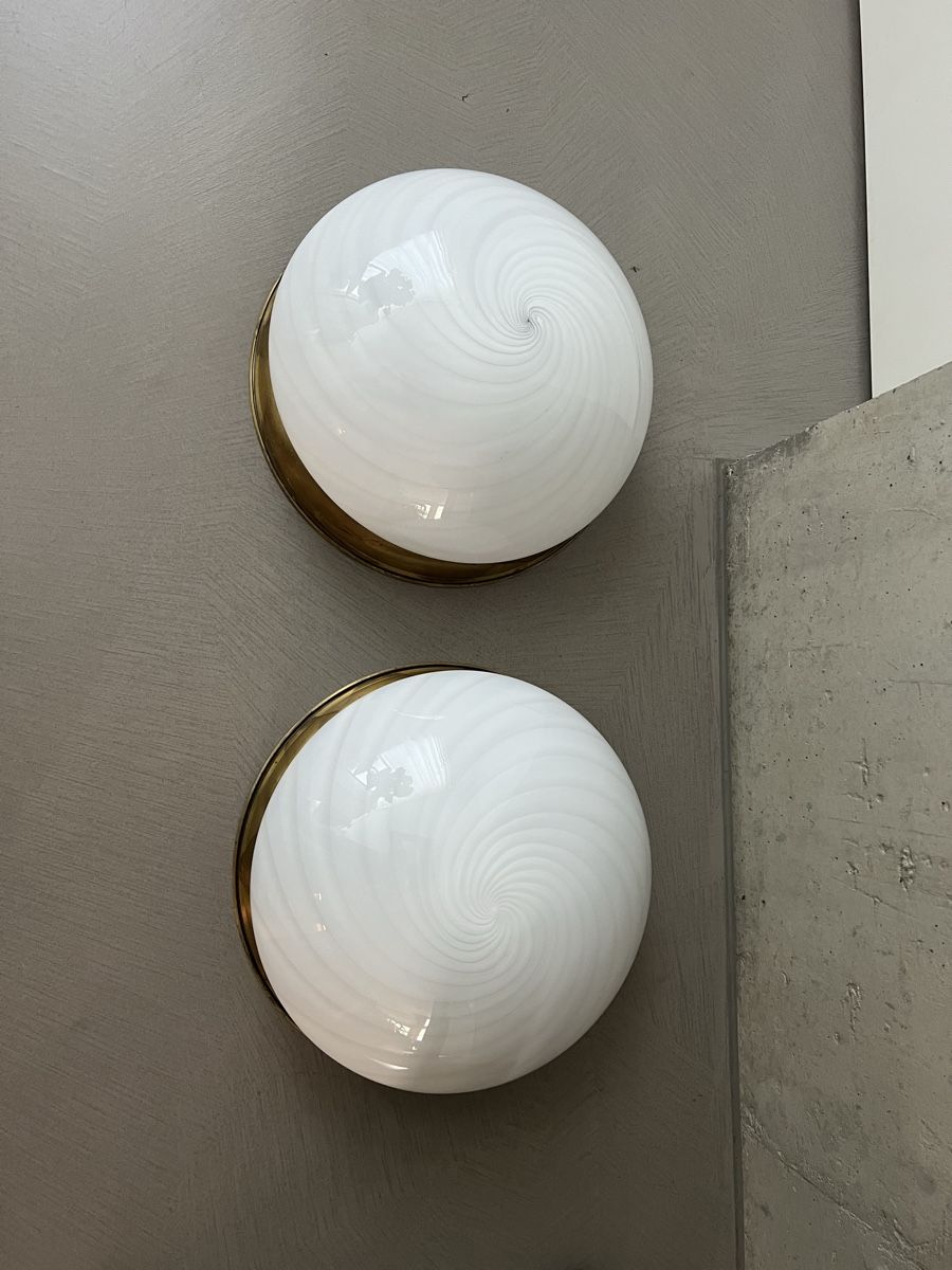 Lampadari & plafoniere: 2 Muranoglas Deckenleuchten – Usato da Wabern venduto da La-Vitrine 2