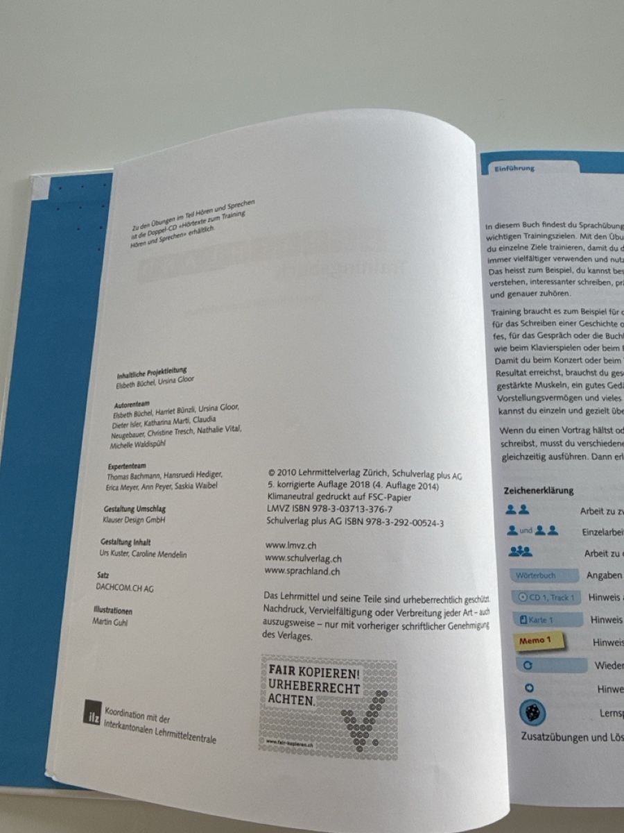 Livres: SPRACHLAND Trainingsbuch neuwertig – Neuf (Voir description) à Freidorf TG par nad_fxh7 3